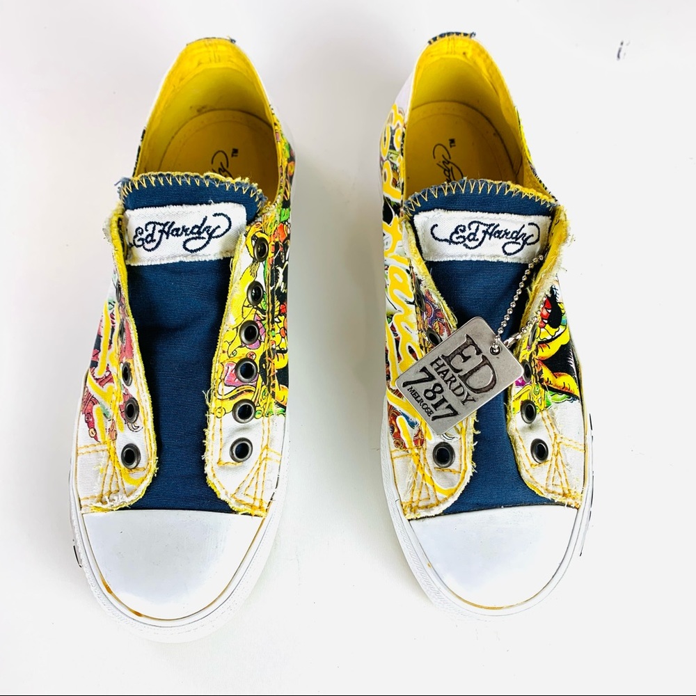 Ed Hardy Women's Slip-On Shoe Size 7 Low Rise - Picture 3 of 9